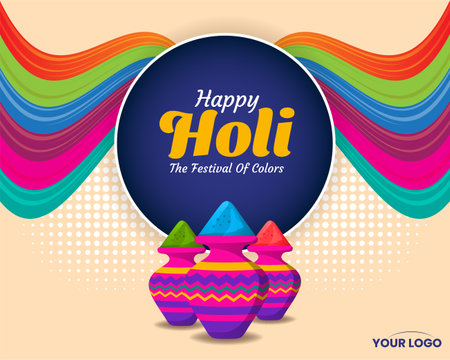 happy holi celebration background greeting vectorのイラスト素材