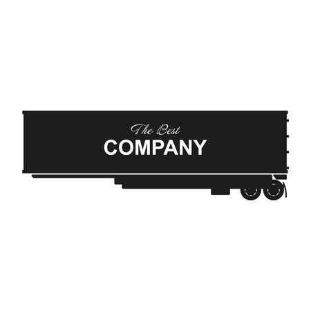 Cargo trailers . Silhouette of a truck trailer. Vector illustrationのイラスト素材