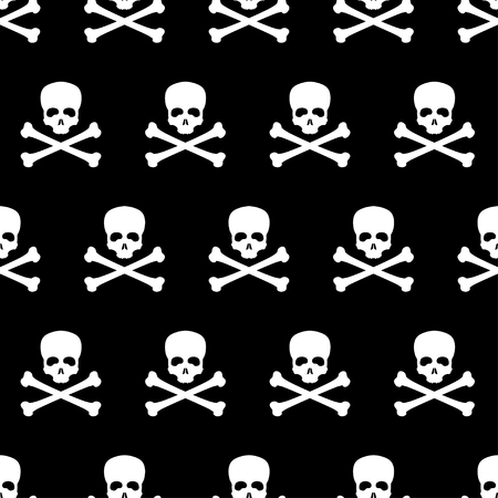 Pattern with skull and bones.のイラスト素材