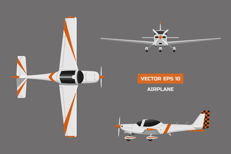 Fast sports airplane on gray backgroundのイラスト素材