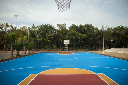 basketball court in the parkの写真素材