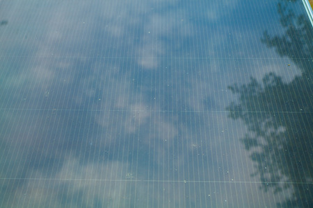 Solar Panels In The Parkの写真素材