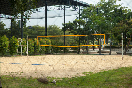 Beach volleyball court with linesの写真素材