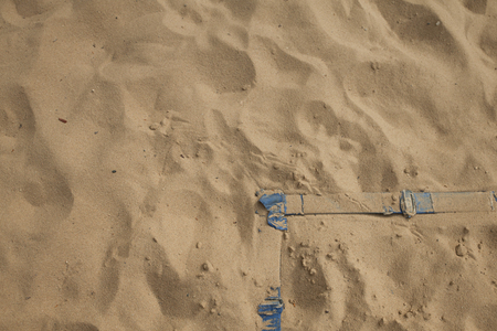 Beach volleyball court with linesの写真素材