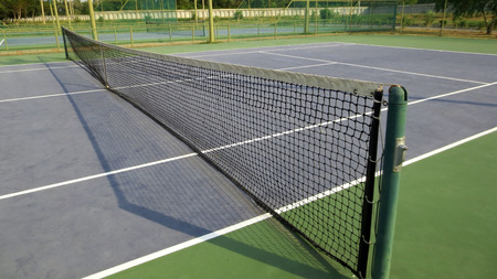 Tennis court on a sunny day, Thailandの写真素材