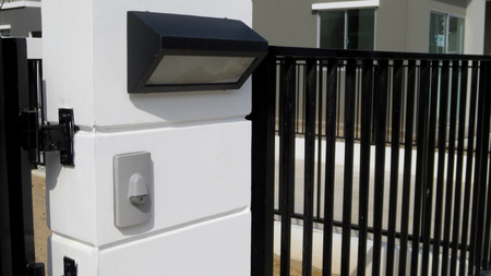 Modern door bell with lamp at Thailandの写真素材