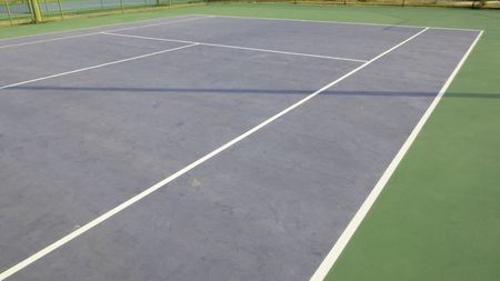 Tennis court on a sunny day, Thailandの写真素材