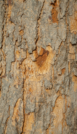 Closeup of the bark of an old treeの写真素材