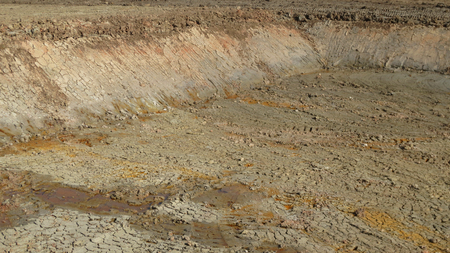 Excavation soil for building apartment building at thailandの写真素材