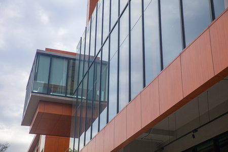 Glass wall in the modern office buildingの写真素材