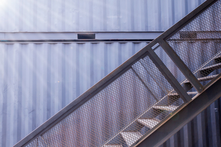 Staircase of the container house at thailandの写真素材