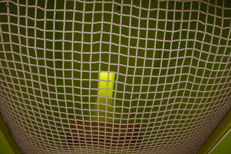 Rope net in the building at thailandの写真素材