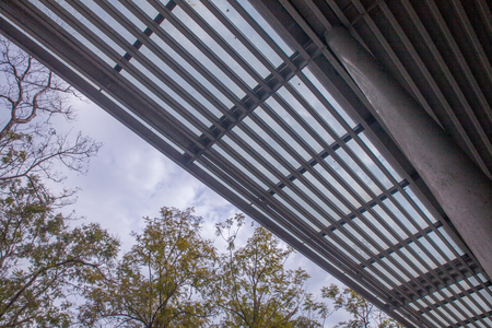 Slat of the modern building at thailandの写真素材