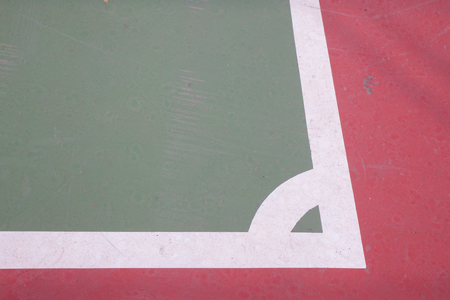 outdoor futsal court at noon in thailand の写真素材