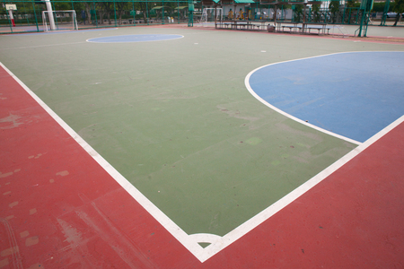 outdoor futsal court at noonの写真素材