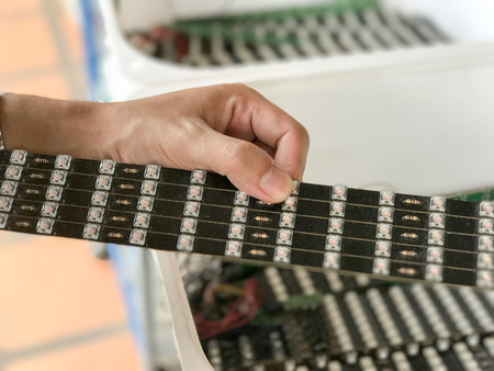 Led circuit board at the store shopの写真素材