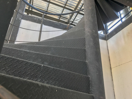 black metal Spiral staircase in thailandの写真素材