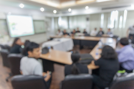 abstract blur people in meeting room at thailandの写真素材