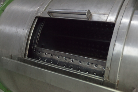 close up machine in textile factoryの写真素材