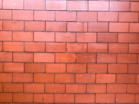 outdoor old red brick wall texture backgroundの写真素材