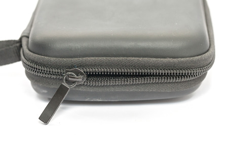 close up of zipper of the protection bagの写真素材