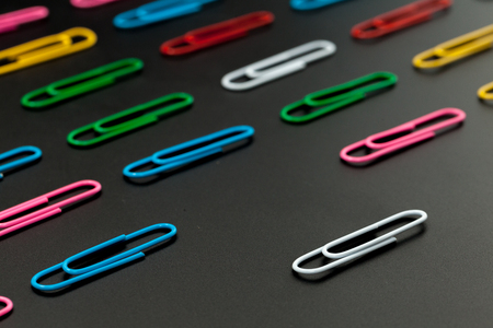 a missing of paper clip, absent conceptの写真素材