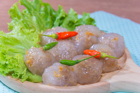 tapioca dumpling ball(steamed tapioca dumpling with pork)の写真素材
