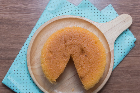 close up of Thai dessert trolley on plateの写真素材