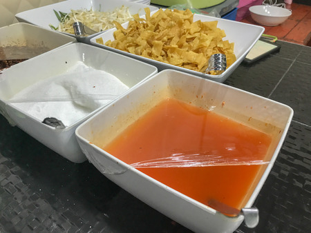 sugar and pickled cayenne pepper at thailandの写真素材