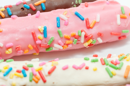 colorful doughnut Stick isolated on white backgroundの写真素材