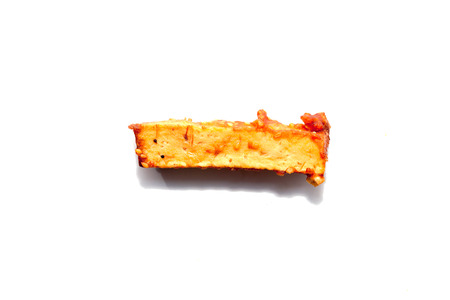 deep fried sliced taro on white backgroundの写真素材