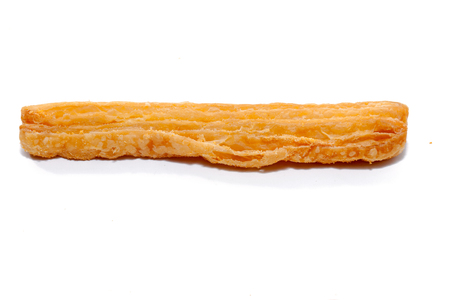 corn cheese stick isolated on white backgroundの写真素材
