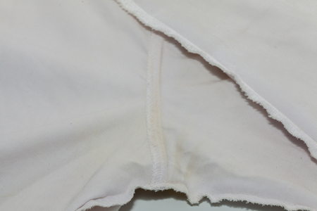 close up stain of the dirty white shirtの写真素材