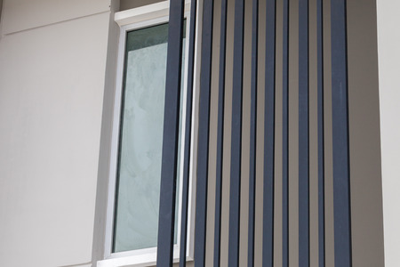 glass window of the house at thailand