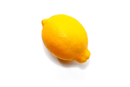 close up of fresh lemon isolated on white backgroundの写真素材