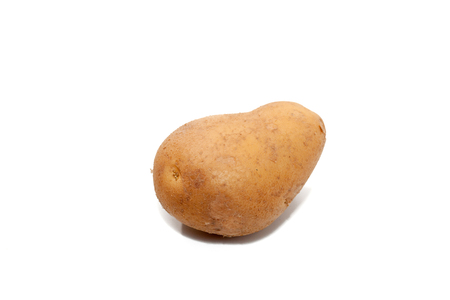 close up of potato isolated on white backgroundの写真素材