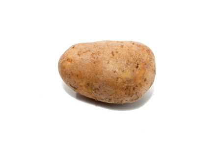 close up of potato isolated on white backgroundの写真素材