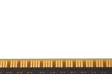 close up of Print Circuit Board of graphic cardの写真素材