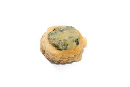close up of vegetable cupcake isolated on white backgroundの写真素材