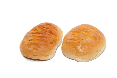 dried shredded pork bun on white backgroundの写真素材