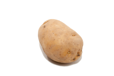 close up of potato isolated on white backgroundの写真素材