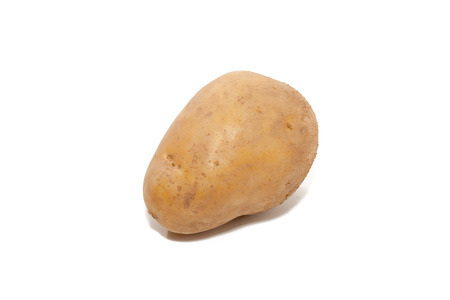 close up of potato isolated on white backgroundの写真素材