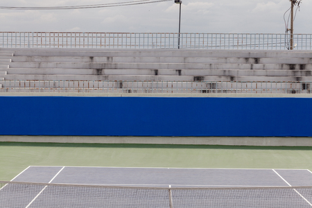 tennis court on sunny day at thailandの写真素材