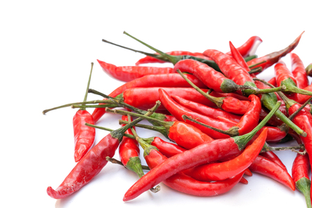 close up of chilli isolated on white backgroundの写真素材