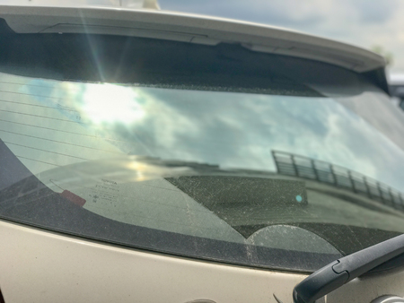 rear back wiper of the modern carの写真素材