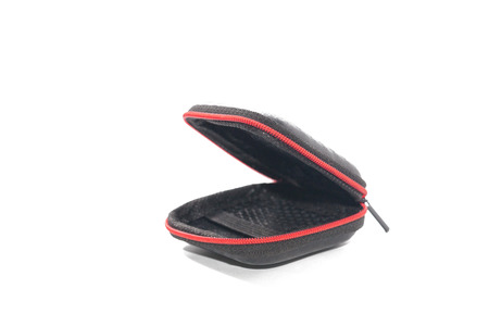 mini case for headphone on white background