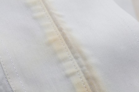 dirt stain of shirt on white background