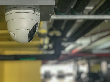 cctv camera installed on the parking lot