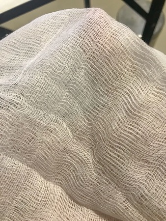 close up of clean white cheese cloth