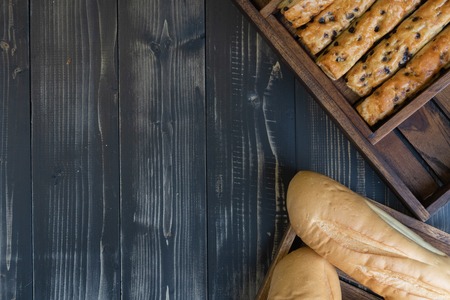 soft french baguette bread and chocolate chip stick bread